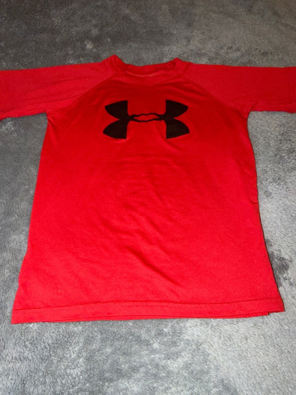 Under Armour Red Short-Sleeve Performance Tee with Black Logo